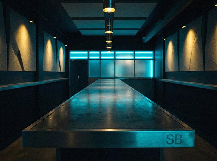 Office environment with trading screens and team